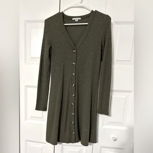 Longsleeve olive sweater dress from American Eagle